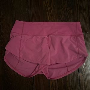Lululemon sonic pink speed up 2.5 inch shorts